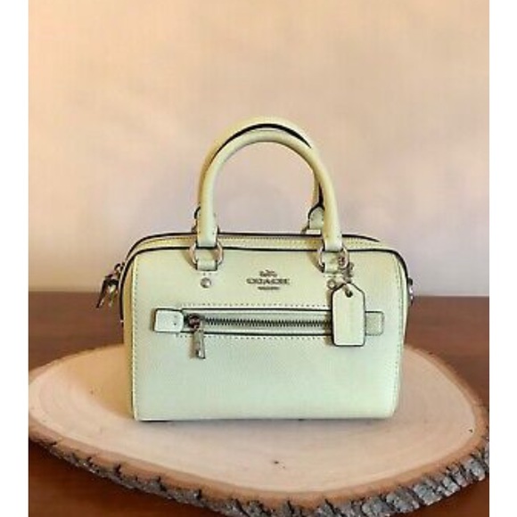 NWT Coach Mini Rowan Satchel with Zip ID case Pale Lime - Picture 2 of 8